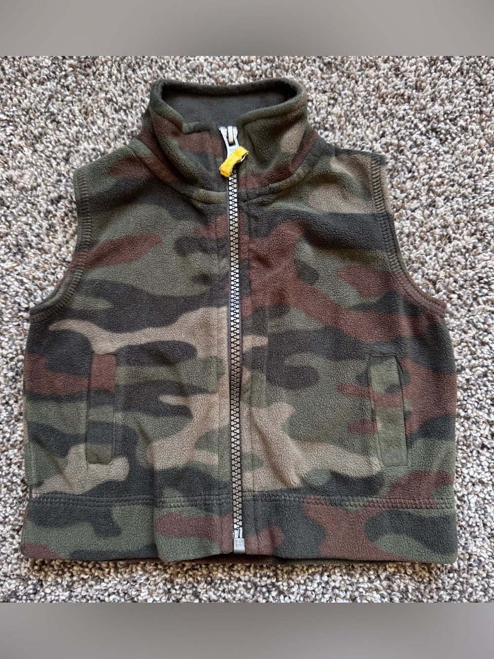 Carter's Camouflage Fleece Vest - Green Brown Black